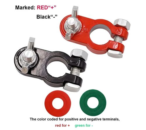 Klemy do akumulatora 6V, 12V, 24V - komplet na Arena.pl