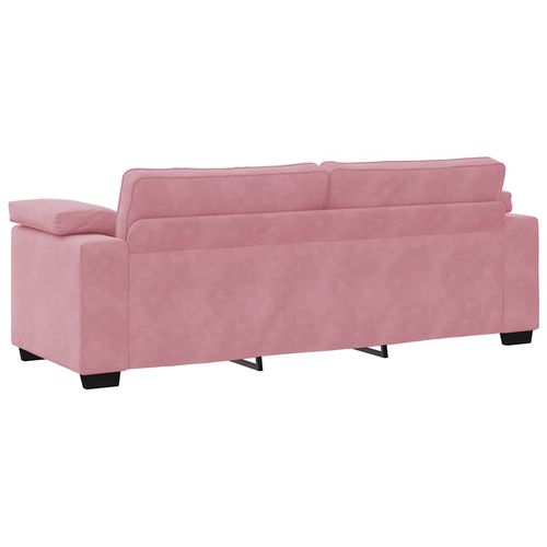 Sofa 3-osobowa, różowa, 178 cm, aksamit na Arena.pl