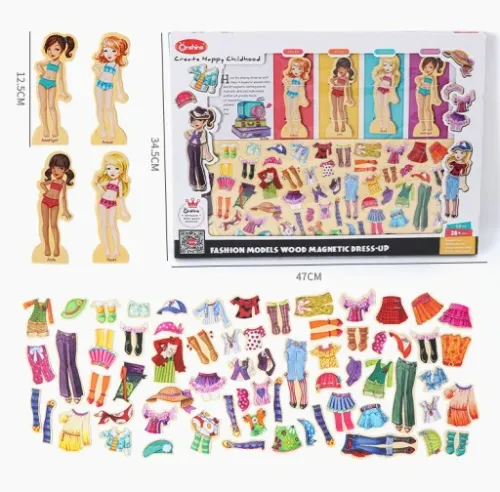 MAGNETYCZNA GRA UBIERANKA UKŁADANKA PUZZLE MONTESSORI na Arena.pl