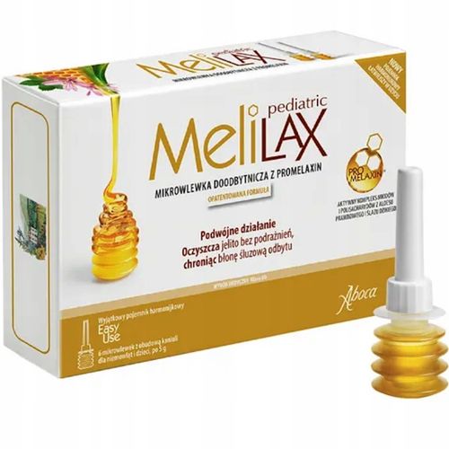 Aboca Melilax Pediatric Mikrowlewki 6szt. Zaparcia + GRATIS MIKROWLEWKA na Arena.pl