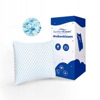 Poduszka Do Spania Biała Pikowana Gruba Na Zamek Pianka Memory Foam 80x80cm
