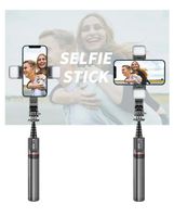 L12d składany bezprzewodowy kijek do Selfie Bluetooth statyw z zdalna migawka światła wypełniającego ze stopu aluminium ze stopu aluminium Selfie Stck do smartfona