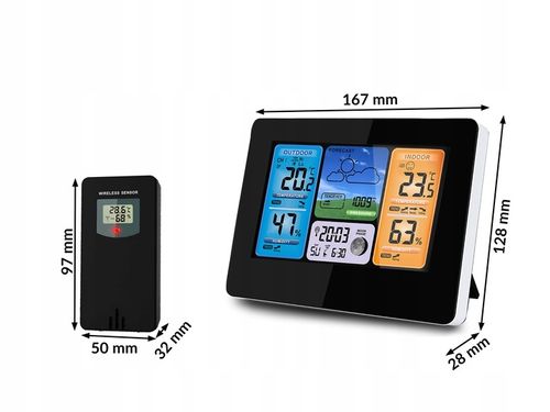 BEZPRZEWODOWA STACJA POGODY POGODOWA HIGROMETR na Arena.pl