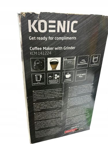 Ekspres przelewowy KOENIC KCM 141224 Czarny na Arena.pl