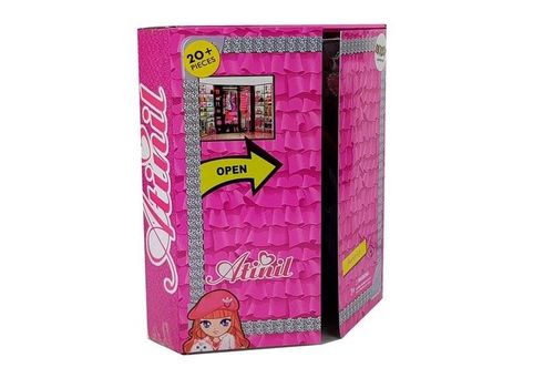 Lalka Fioletowa Suknia Balowa z Koronką Dodatki na Arena.pl