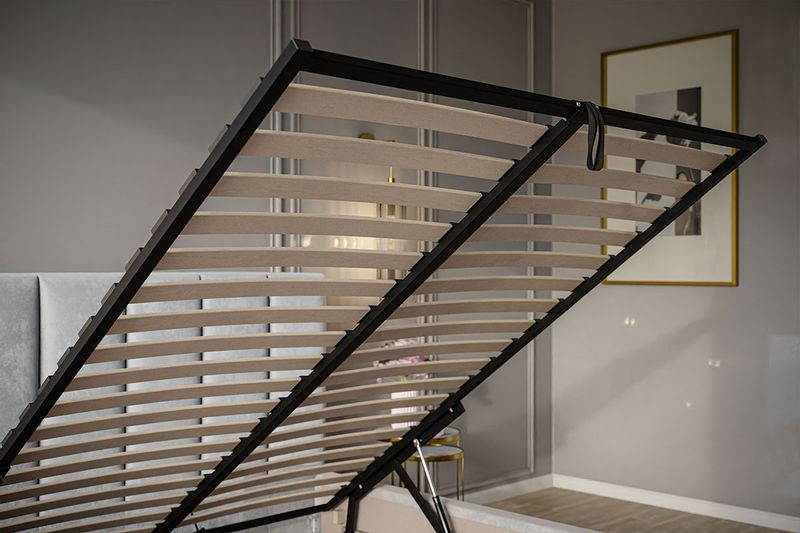 Łóżko tapicerowane LUX 1 180x200 ze Stelażem i pojemnikiem zdjęcie 9