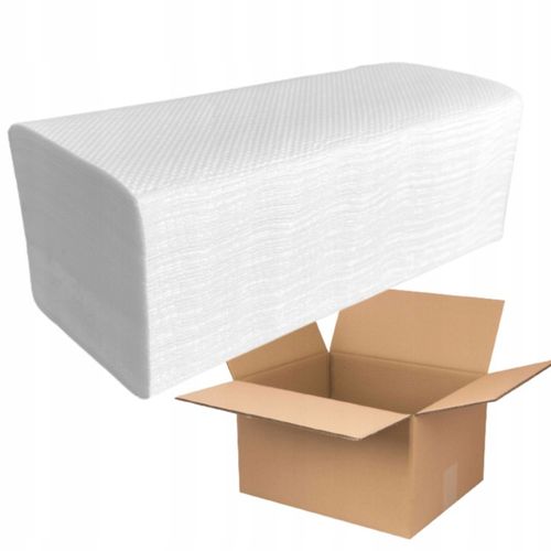 Ręcznik papierowy ZZ 3000 sztuk 100% celuloza biały 21,5x21 cm na Arena.pl