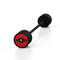 Sztanga gumowana prosta 45 kg czerwona Marbo Sport