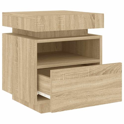 Szafka nocna z oświetleniem LED, dąb sonoma, 40x39x48,5 cm na Arena.pl
