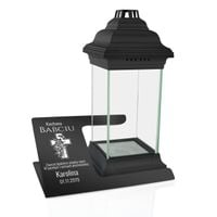 Znicz podstawka na nagrobek DEDYKACJA i LAMPION