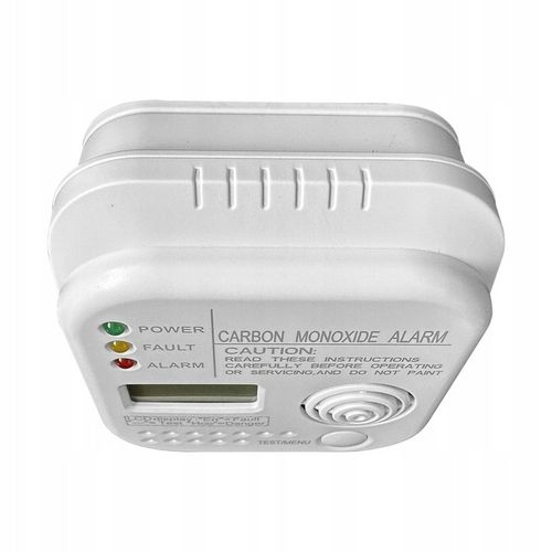 Bezprzewodowy czujnik gazu tlenku węgla czadu i dymu na baterię alarm na Arena.pl