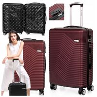 WALIZKA DUŻA PODRÓŻNA na kółkach BAGAŻ z ABS mocna SZYFR XXL Sapphire