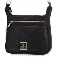 Praktyczna Torebka Damska Monnari Listonoszka Sportowa Torba Logo Czarna