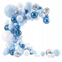 Girlanda balonowa niebiesko-biała 100szt baby shower roczek urodziny