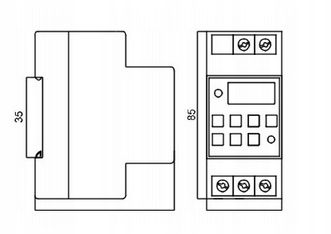 Programator czasowy szynę tygodniowy cyfrowy DIN zdjęcie 3