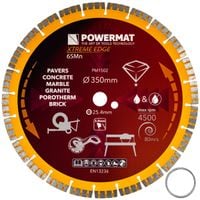 TARCZA DIAMENTOWA 350MM SEGMENT 3MM OTWÓR 25,4MM DO KAMIENIA BETONU GRESU