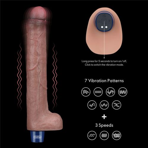 10.5" Real Softee Rechargeable Silicone Vibrating Dildo na Arena.pl