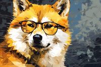 Plakat 30x20cm Intelektualny Psiak