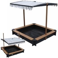 AXI Drewniana Piaskownica z Daszkiem Zamykana z Ławkami