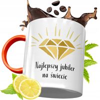 Kubek Pomarańczowy Dla Jubilera Prezent Z Nadrukiem Ze Zdjęciem