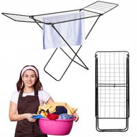 CZARNA SUSZARKA NA PRANIE, BIELIZNĘ SKŁADANA WYTRZYMAŁA WOLNOSTOJĄCA