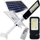 MOCNA LAMPA SOLARNA DIOD LED ŚCIENNA ULICZNA PILOT IP65 7000K COB OGRÓ