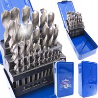 ZESTAW WIERTEŁ DO METALU 25 sztuk 1-13 mm WIERTŁA