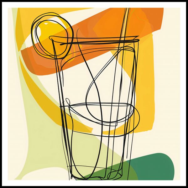 Plakat 90x90cm Koktajl Artystyczny zdjęcie 3