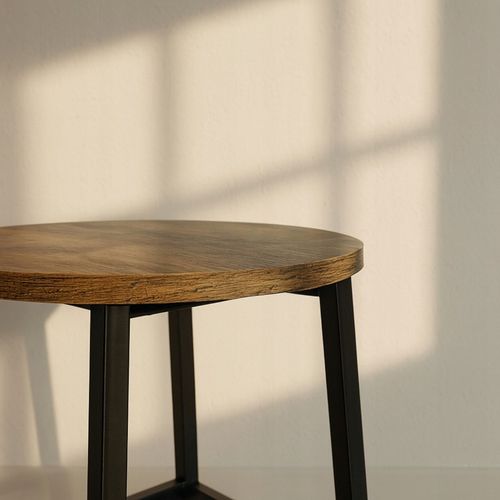 TABORET niski ciemny brąz STOŁEK BAROWY do jadalni do kuchni KRZESŁO na Arena.pl