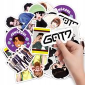 NAKLEJKI NA ZESZYT NALEPKA Z POSTACIAMI KPOP GOT7 MUZYKA WZORY 10SZT