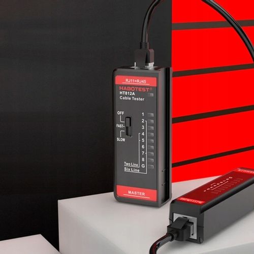 TESTER PRZEWODÓW SIECIOWYCH RJ11 RJ45 LAN SZUKACZ PAR KABLI HABOTEST HT812 na Arena.pl