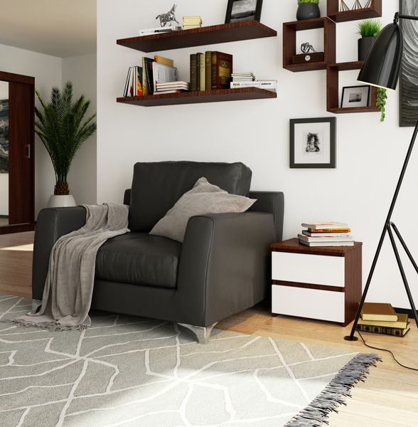 SZAFKA NOCNA CL2 40 cm WENGE / BIAŁA zdjęcie 5