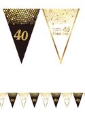Baner flagi 40 urodziny, czarno-złoty