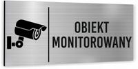 Tabliczka informacyjna oznaczenie OBIEKT MONITOROWANY Piktogram Aluminium