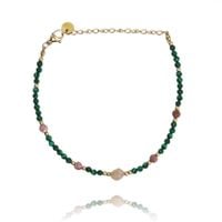 bransoletka na rękę stal chirurgiczna pozłacana 14k złotem bst1403