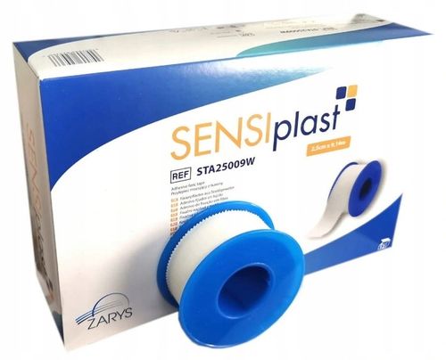 ZARYS - SENSIplast - 2,5cm x 9,14m, 12szt. - przylepiec tkaninowy biały na Arena.pl