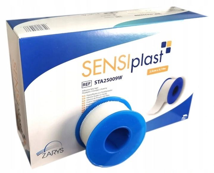 ZARYS - SENSIplast - 2,5cm x 9,14m, 12szt. - przylepiec tkaninowy biały zdjęcie 3