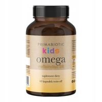 OMEGA 3+WITAMINA D3 KIDS 400IU PRIMABIOTIC EPA DHA Dla Dzieci Mózg 60 kaps.