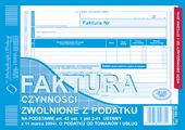 faktura czynności zwol. z podat. a5 198-3e