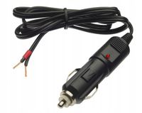 Wtyczka do gniazda zapalniczki z kablem przewodem 120cm bezpiecznik LED