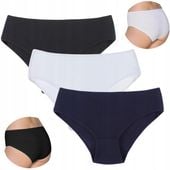 Figi Majtki Damskie Bawełniane Wygodne Klasyczne Bikini Kolorowe Moraj L