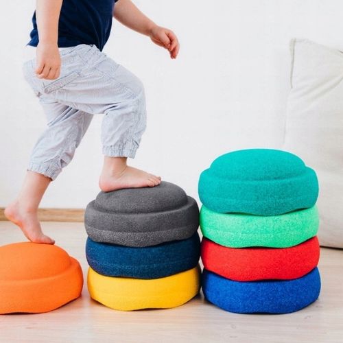 Zestaw 6 Krążków Kamieni Sensorycznych do Zabaw Ruchowych Nauka Równowagi na Arena.pl