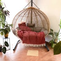 Koc Z Wełny Nowozelandzkiej 150X200 Romby Bordo