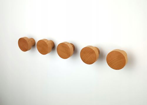 Drewniany Wieszak na Ścianę 5,5 cm Ubrania Ręczniki do Przedpokoju Hol 60mm na Arena.pl