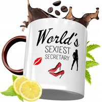 Kubek Bordowy Dla Sekretarki Na Urodziny Prezent Z Nadrukiem Ze Zdjęciem