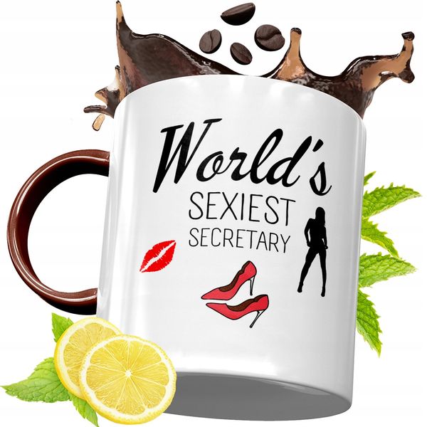 Kubek Bordowy Dla Sekretarki Na Urodziny Prezent Z Nadrukiem Ze Zdjęciem zdjęcie 1