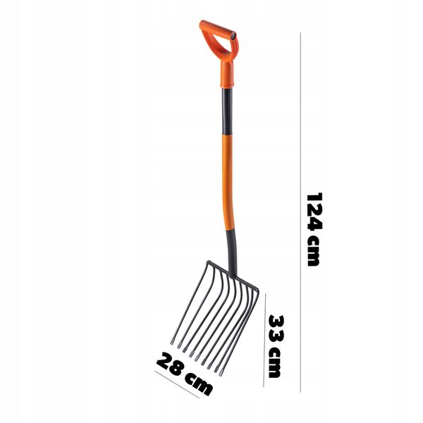 Widły Gable 9-Zębne Do Kamieni Tłucznia Metalowe zdjęcie 3