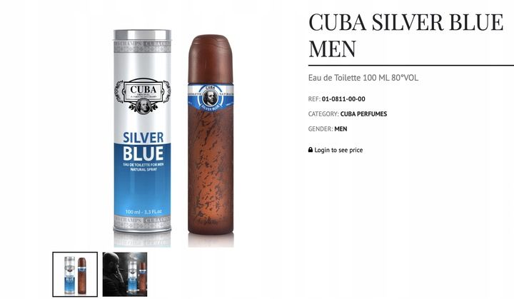 CUBA EDT MEN SILVER BLUE 100ML zdjęcie 3