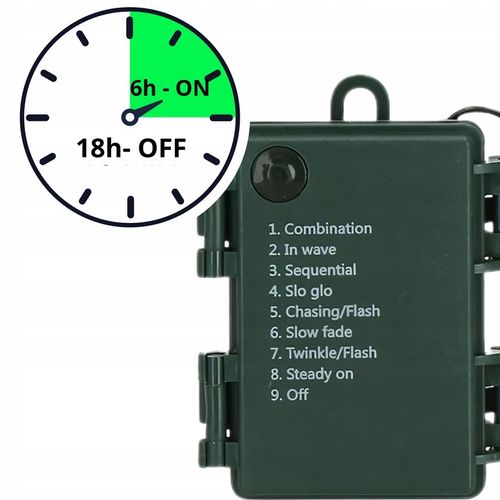 Lampki choinkowe NA BATERIE 140 LED 11m CIEPŁE oświetlenie świąteczne PRO na Arena.pl