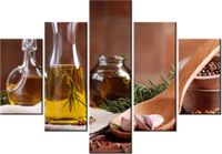 70 100CM OBRAZ 5 ELEM AROMATYCZNA OLIWA OLIWEK DRUK PŁÓTNO